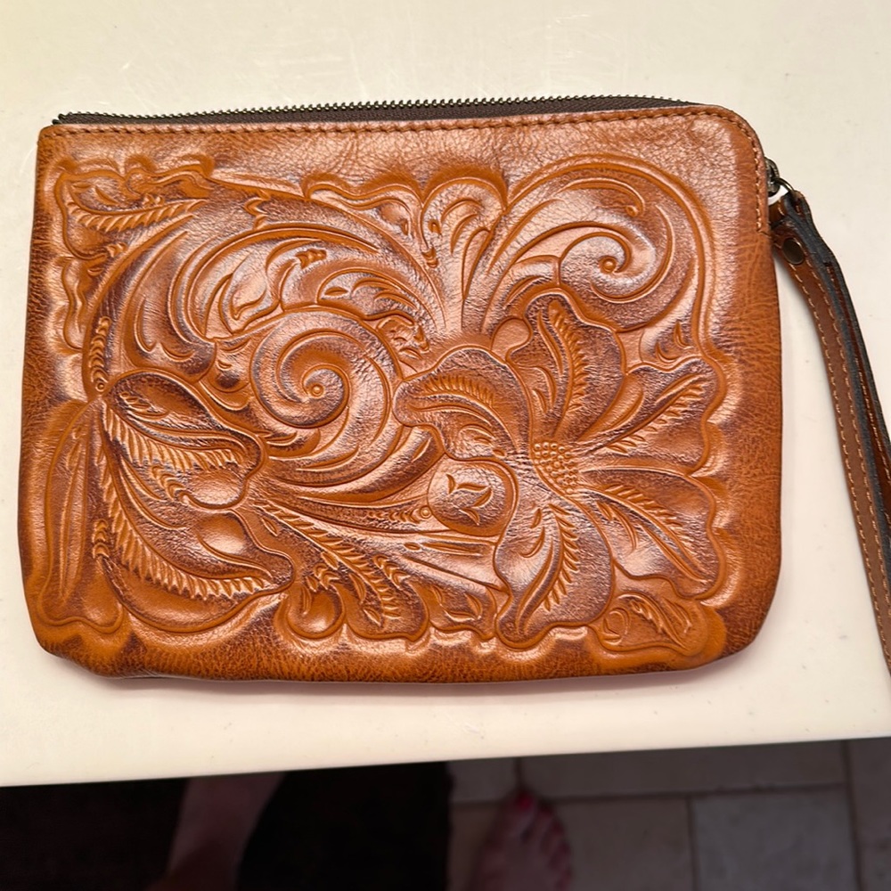 Patricia Nash tooled wristlet